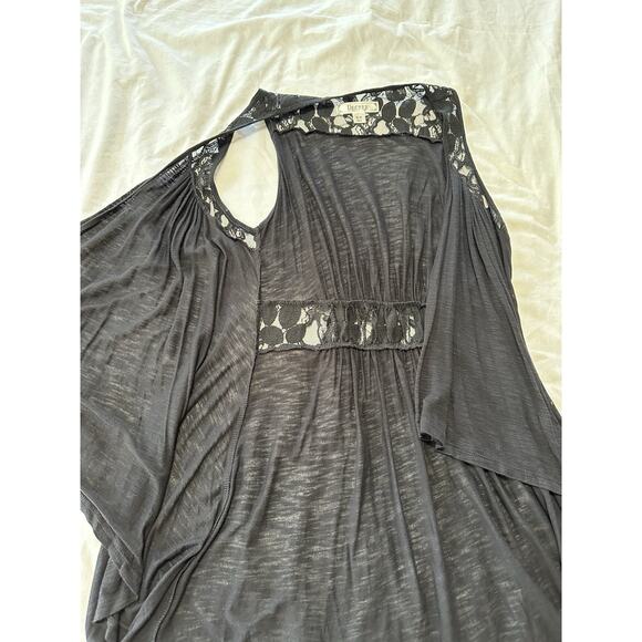 Decree Black Open Front Cardigan with Lace Details - Women’s Medium - Picture 3 of 4